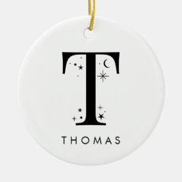 Monogram T hemelnaam Keramisch Ornament