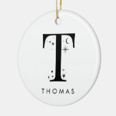 Monogram T hemelnaam Keramisch Ornament (Links)