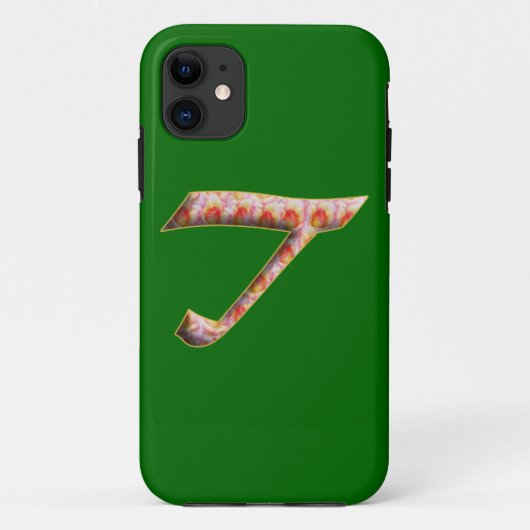 Monogram T in Rozen Patroon Iphone 5 Hoesje (Achterkant)