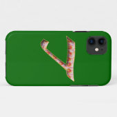 Monogram T in Rozen Patroon Iphone 5 Hoesje (Achterkant (horizontaal))