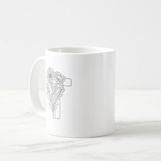 Monogram T-Initiaal-koffie-Mok Koffiemok (Voorkant links)