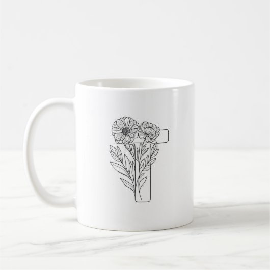 Monogram T-Initiaal-koffie-Mok Koffiemok (Links)