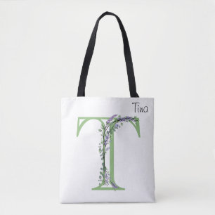 Monogram T Lavendel Eucalyptus Tote Bag