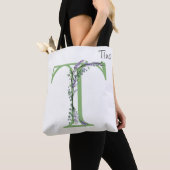 Monogram T Lavendel Eucalyptus Tote Bag (Dichtbij)
