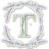 Monogram T Lavender Eucalyptus Sticker (Voorkant)