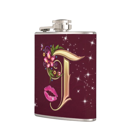 Monogram T Maatkolf, 6 oz. Heupfles (Links)