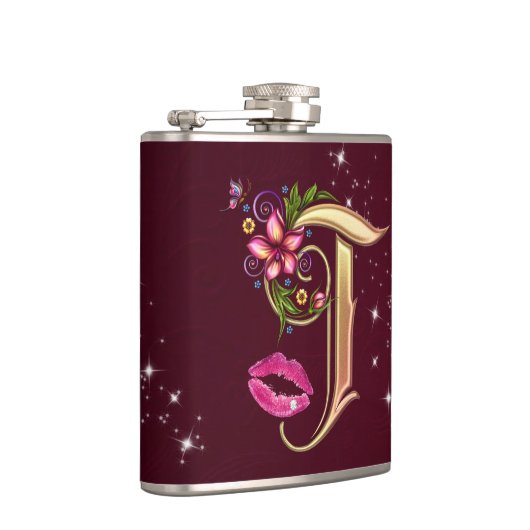 Monogram T Maatkolf, 6 oz. Heupfles (Rechts)