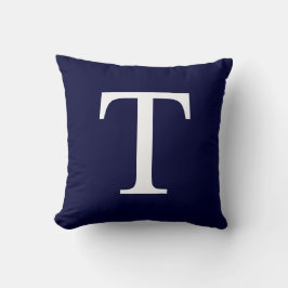 Monogram T Op Navy Blue Kussen