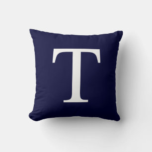 Monogram T Op Navy Blue Kussen