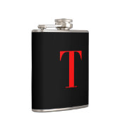 Monogram T op zwart Heupfles (Rechts)