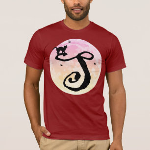 Monogram T-Shirt van S-Initiaal, volledig maan en 