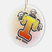 Monogram T-sokaap Keramisch Ornament (Links)