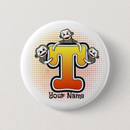 Monogram T-sokaap Ronde Button 5,7 Cm (Voorkant)