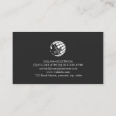 Monogram T van elektricien Visitekaartje (Achterkant)