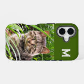 Monogram Tabby Kat Foto Telefoon Case iPhone 16 Hoesje (Achterkant horizontaal)