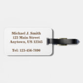 Monogram Taco Dinsdag Mexicaans Tex Mex Eten Bagagelabel (Achterkant horizontaal)