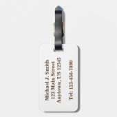 Monogram Taco Dinsdag Mexicaanse Tex Mex Food Bagagelabel (Achterkant verticaal)