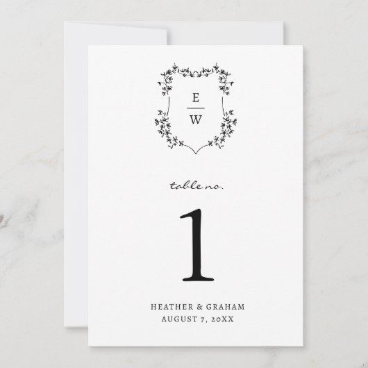 Monogram Tafelnummer (Voorkant)