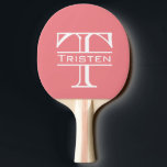 Monogram Tafeltennisbatje<br><div class="desc">Dit ontwerp kan op het gebied worden gepersonaliseerd dat door de foto en/of tekst te veranderen wordt verstrekt. Of het kan worden aangepast door te klikken deze Sjabloon personaliseert en dan de klik te kiezen om verdere optie aan te passen en de kleur van de achtergrond te schrappen of te...</div>