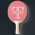 Monogram Tafeltennisbatje<br><div class="desc">Dit ontwerp kan op het gebied worden gepersonaliseerd dat door de foto en/of tekst te veranderen wordt verstrekt. Of het kan worden aangepast door te klikken deze Sjabloon personaliseert en dan de klik te kiezen om verdere optie aan te passen en de kleur van de achtergrond te schrappen of te...</div>
