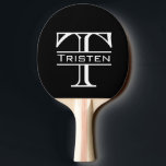 Monogram Tafeltennisbatje<br><div class="desc">Dit ontwerp kan op het gebied worden gepersonaliseerd dat door de foto en/of tekst te veranderen wordt verstrekt. Of het kan worden aangepast door te klikken deze Sjabloon personaliseert en dan de klik te kiezen om verdere optie aan te passen en de kleur van de achtergrond te schrappen of te...</div>