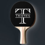 Monogram Tafeltennisbatje<br><div class="desc">Dit ontwerp kan op het gebied worden gepersonaliseerd dat door de foto en/of tekst te veranderen wordt verstrekt. Of het kan worden aangepast door te klikken deze Sjabloon personaliseert en dan de klik te kiezen om verdere optie aan te passen en de kleur van de achtergrond te schrappen of te...</div>
