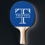 Monogram Tafeltennisbatje<br><div class="desc">Dit ontwerp werd gecreeerd door digitale kunst. Het kan worden gepersonaliseerd door de aanpassingsknoop te klikken en de kleur te veranderen, een naam, initialen of uw favoriete woorden toe te voegen. Neem contact met me op colorflowcreations@gmail.com als je dit ontwerp op een ander product wilt gebruiken. Koop mijn oorspronkelijke abstracte...</div>