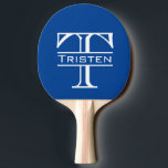 Monogram Tafeltennisbatje<br><div class="desc">Dit ontwerp werd gecreeerd door digitale kunst. Het kan worden gepersonaliseerd door de aanpassingsknoop te klikken en de kleur te veranderen, een naam, initialen of uw favoriete woorden toe te voegen. Neem contact met me op colorflowcreations@gmail.com als je dit ontwerp op een ander product wilt gebruiken. Koop mijn oorspronkelijke abstracte...</div>
