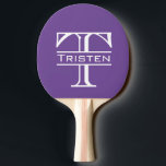 Monogram Tafeltennisbatje<br><div class="desc">Dit ontwerp werd gecreeerd door digitale kunst. Het kan worden gepersonaliseerd door de aanpassingsknoop te klikken en de kleur te veranderen, een naam, initialen of uw favoriete woorden toe te voegen. Neem contact met me op colorflowcreations@gmail.com als je dit ontwerp op een ander product wilt gebruiken. Koop mijn oorspronkelijke abstracte...</div>