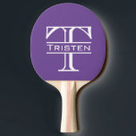 Monogram Tafeltennisbatje<br><div class="desc">Dit ontwerp werd gecreeerd door digitale kunst. Het kan worden gepersonaliseerd door de aanpassingsknoop te klikken en de kleur te veranderen, een naam, initialen of uw favoriete woorden toe te voegen. Neem contact met me op colorflowcreations@gmail.com als je dit ontwerp op een ander product wilt gebruiken. Koop mijn oorspronkelijke abstracte...</div>