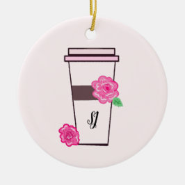 Monogram Tall Coffee Beverage Keramisch Ornament