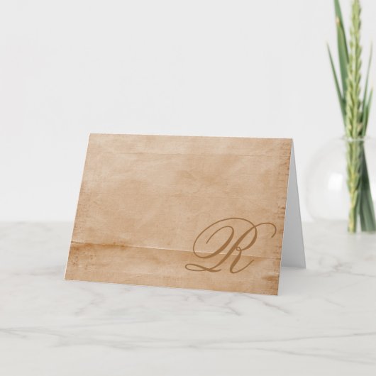 monogram-tan notitiekaartje (Voorkant)