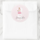 Monogram Tandenfee Sticker. Cadeaudecoratieklasse Ronde Sticker (Tas)