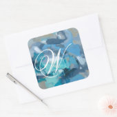 Monogram | Tangled Vierkante Sticker (Envelop)