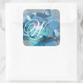 Monogram | Tangled Vierkante Sticker (Tas)