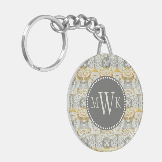 Monogram | Tapestry Rosette II Sleutelhanger (Voorkant Links)