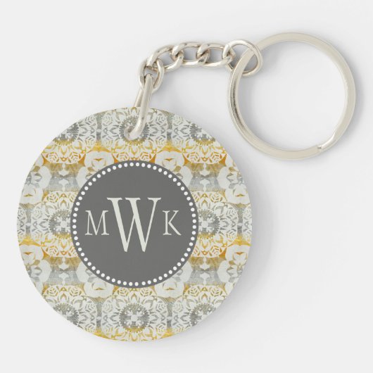 Monogram | Tapestry Rosette II Sleutelhanger (Achterkant)
