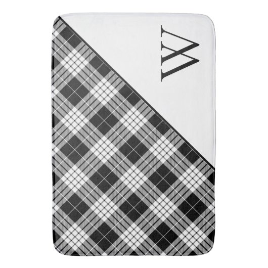 Monogram Tartan Plaid  Badmat (Voorkant Verticaal)