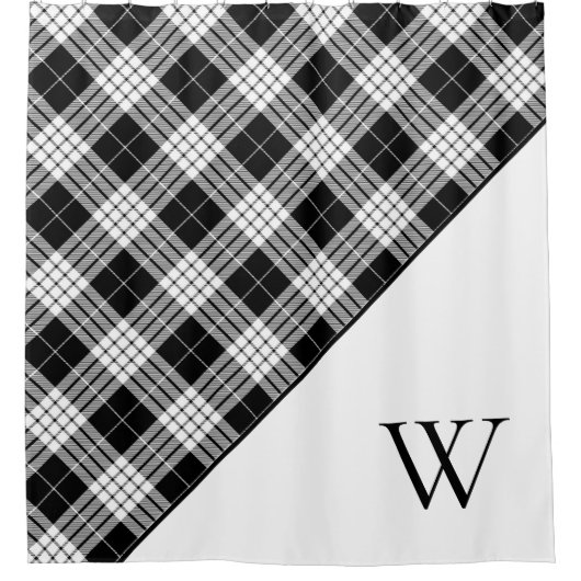 Monogram Tartan Plaid Douchegordijn (Voorkant)