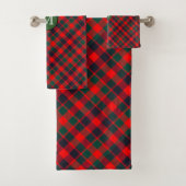Monogram Tartan Plaid Kerstmis, Vakantie, Schots Bad Handdoek (Insitu)