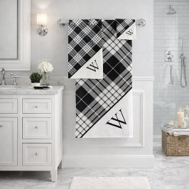 Monogram Tartan Pset Bath Set Bad Handdoek