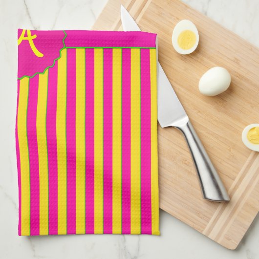 Monogram Tartantolul, Tutti Frutti Geel Theedoek (Quarter Fold)