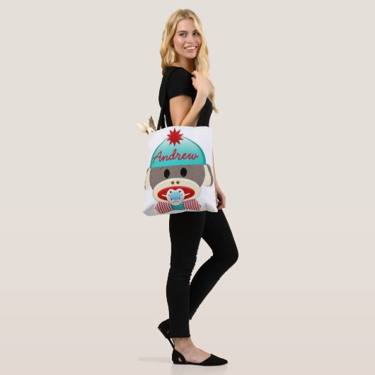 MONOGRAM-TAS "Cute Sock Monkey" Tote Bag (Op model)