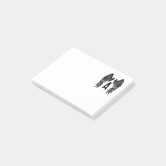 Monogram Tattoo Angel Wing Post-it® Notes (Schuin)