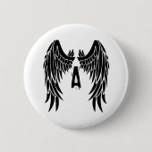 Monogram Tattoo Angel Wing Ronde Button 5,7 Cm (Voorkant)