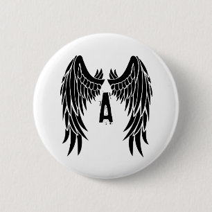 Monogram Tattoo Angel Wing Ronde Button 5,7 Cm
