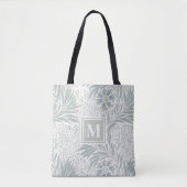 Monogram taupe bloemmotief tote bag (Voorkant)