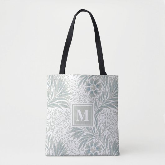 Monogram  taupe bloemmotief tote bag (Voorkant)