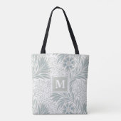 Monogram  taupe bloemmotief tote bag (Achterkant)