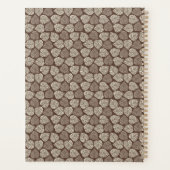 Monogram Taupe Bruine Blad Planner (Achterkant)